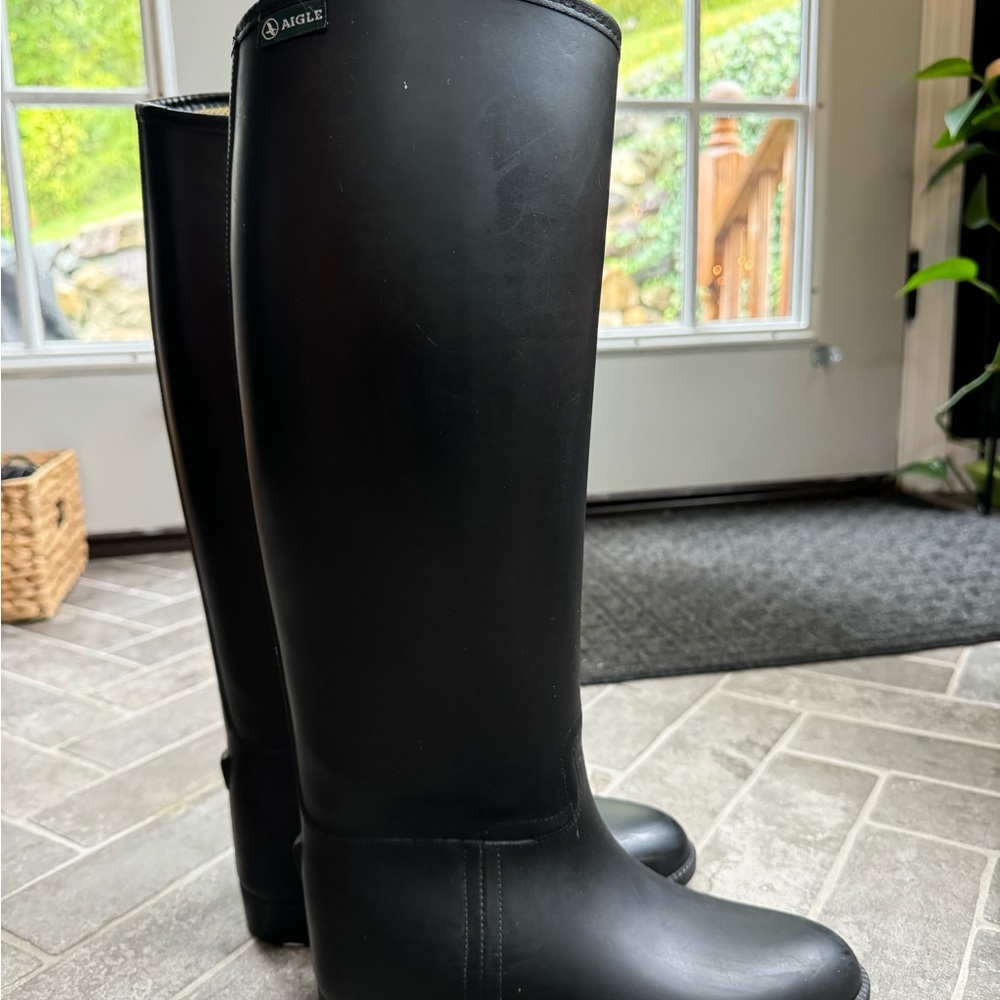 Aigle Women's Black Tall Boots